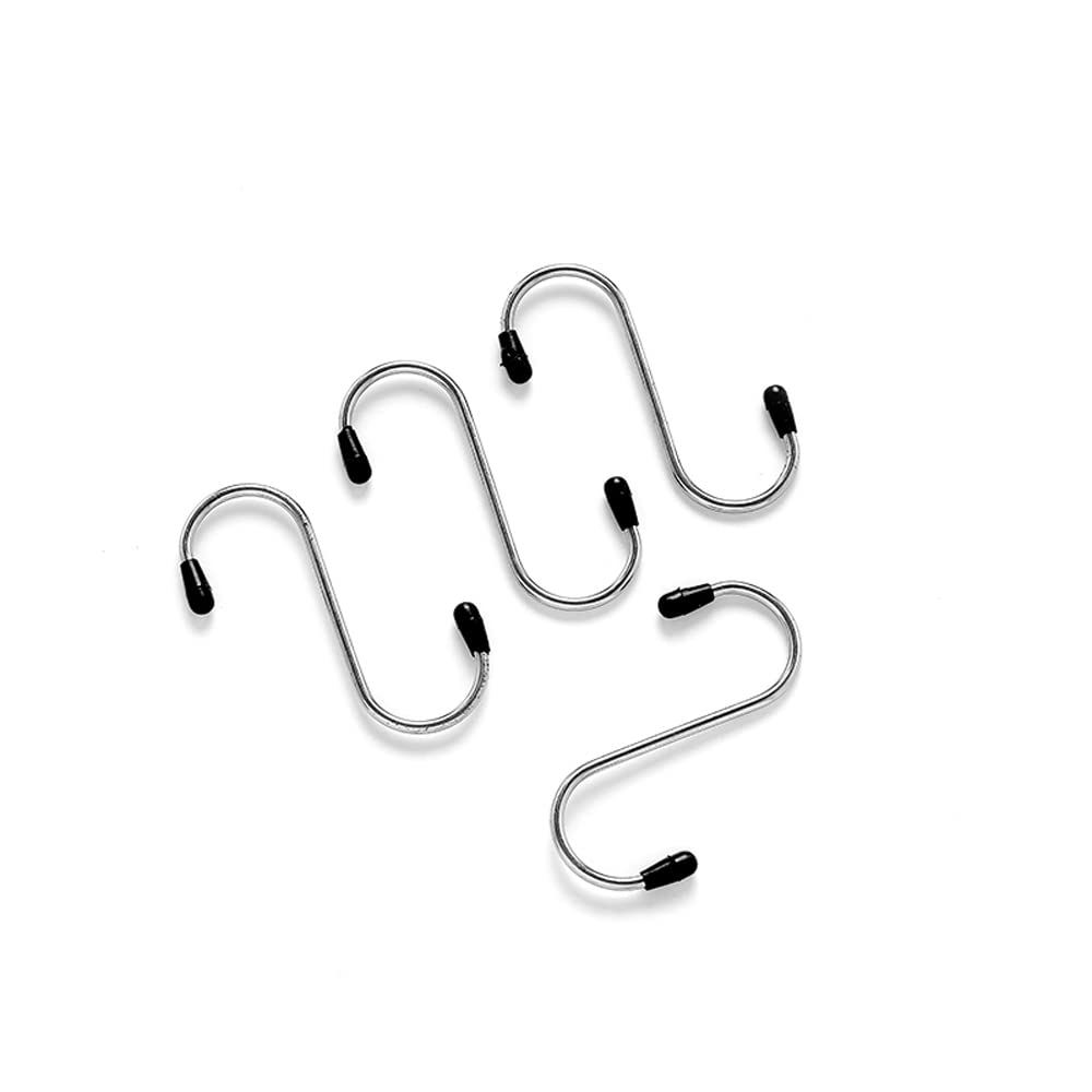 Vakitar 4PCS Heavy Duty S-Shaped Hooks - Durable Metal Multi-Purpose Hooks for Kitchen, Bedroom, Bathroom & Office - Perfect for Hanging Clothes, Towels, Cups & More - Space Saving Organization Solution