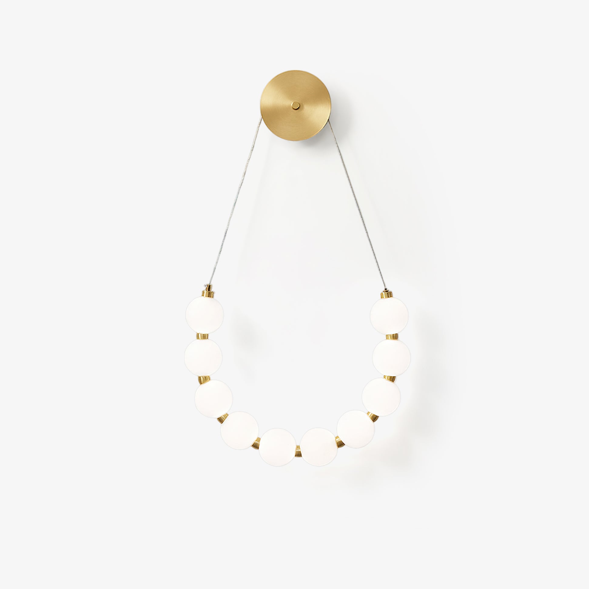 Modern LED Necklace Loop Wall Lamp - Stylish Home Decor Lighting for Living Room, Bedroom & Office - Energy Efficient & Adjustable Brightness