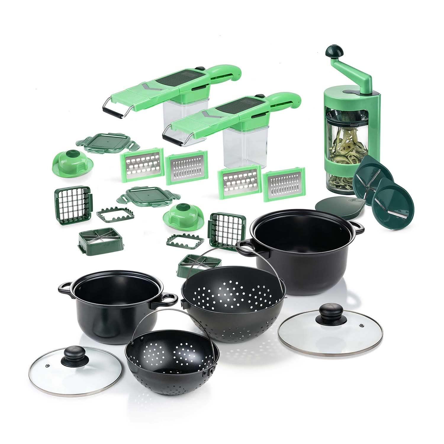 Genius A82135 Nicer Dicer Quick Professional Plastic Food Chopper - Effortless Vegetable & Fruit Slicing for Meal Prep, Salads & Cooking - Perfect for Home Kitchens & Restaurants