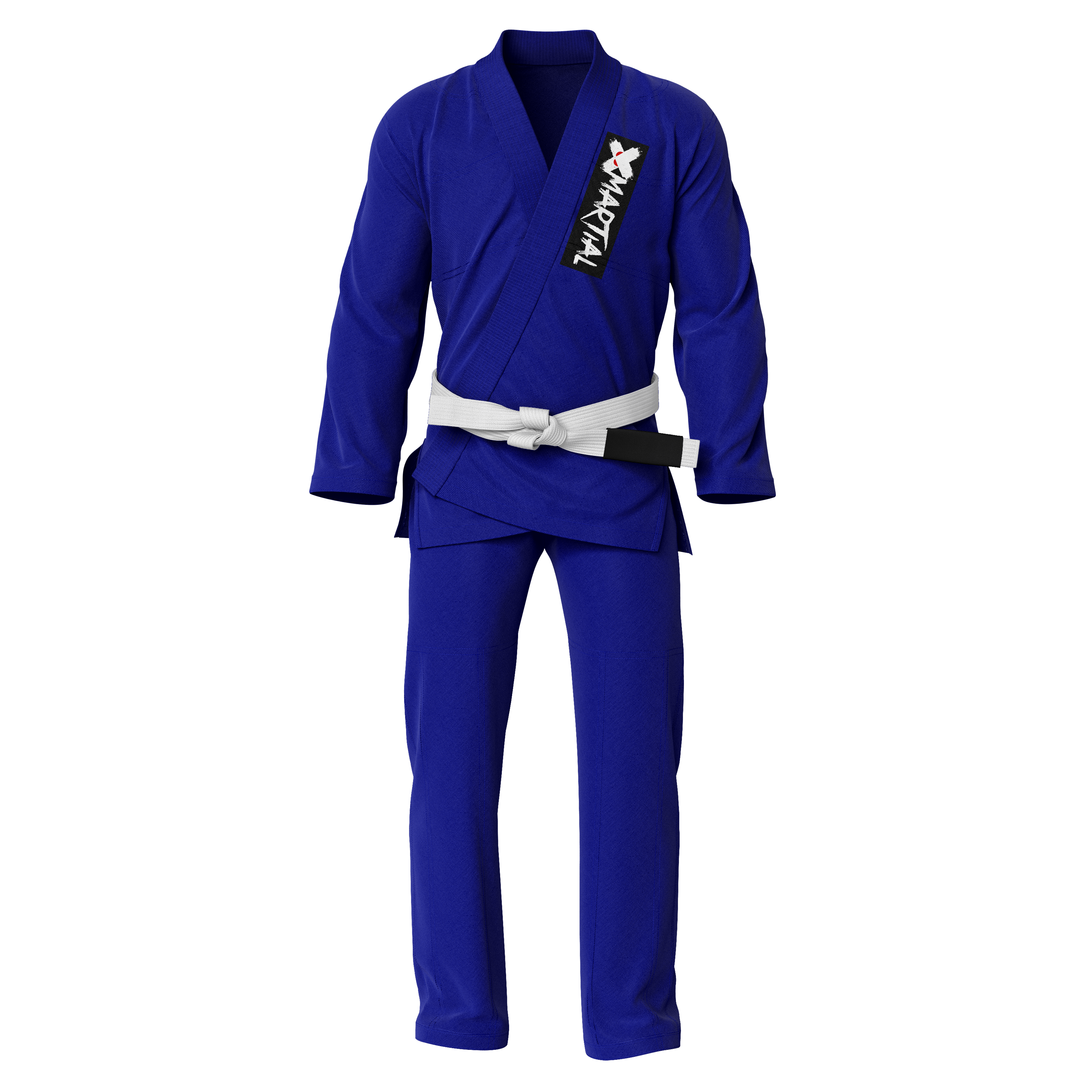 XMartial Prime Blue BJJ Gi with Free Belt - Premium Brazilian Jiu-Jitsu Uniform for Men & Women - Ideal for Training, Competition & MMA