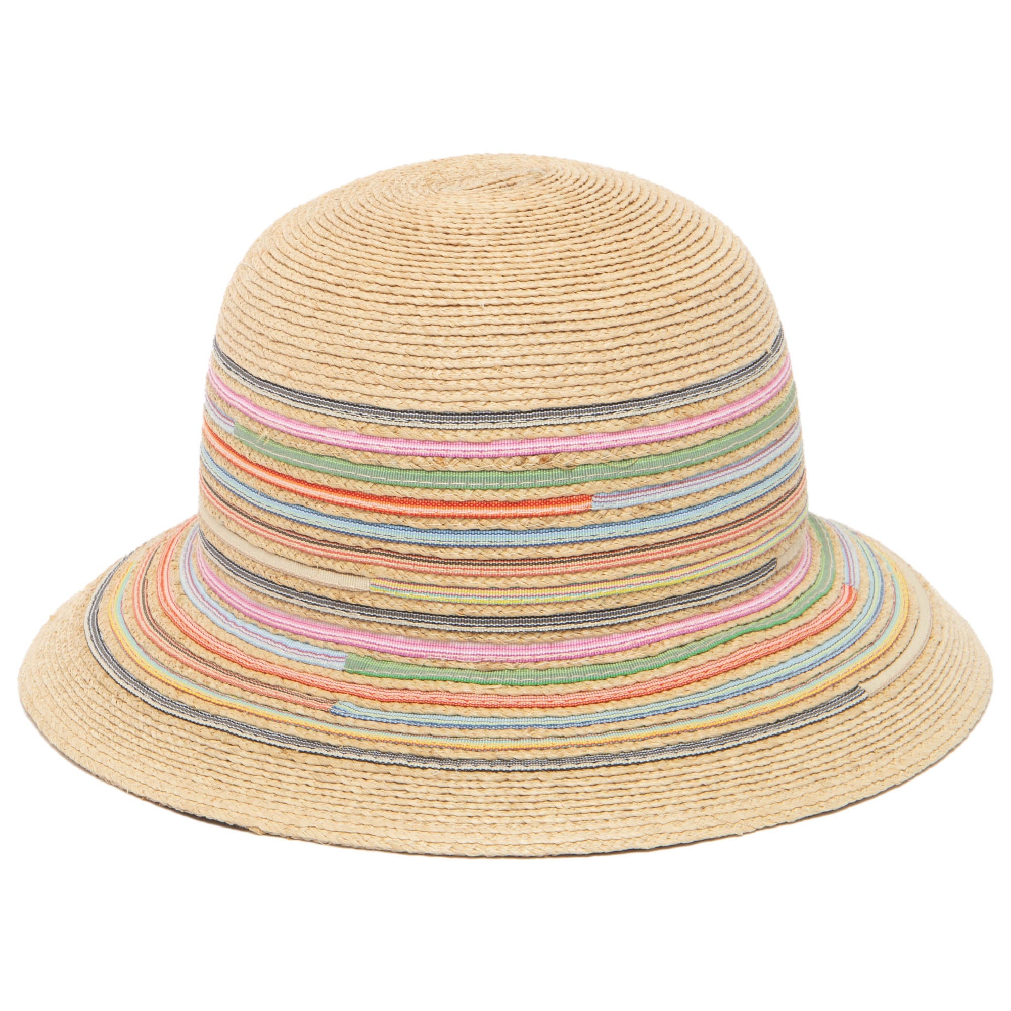 Milta Women's Mixed Crochet Raffia Bucket Hat - Summer Beach Sun Hat with Wide Brim for UV Protection, Fashionable Boho Style for Outdoor, Travel, and Vacation