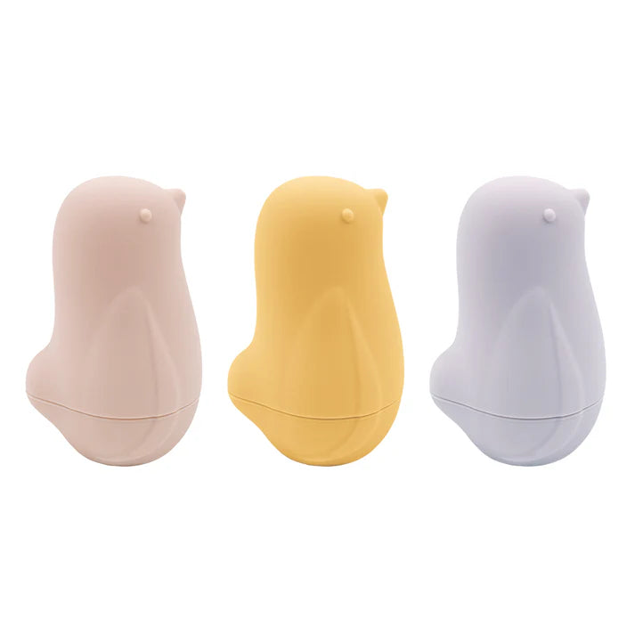 3 Pack Silicone Squeeze Bath Toys for Toddlers - Cute Bird Shaped Water Play Toys for Baby Bath Time Fun & Sensory Development