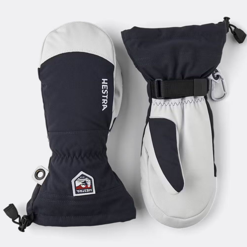 Hestra Heli Women's Ski Mittens - Navy/Offwhite - Warm Waterproof Gloves for Skiing, Snowboarding & Winter Outdoor Activities