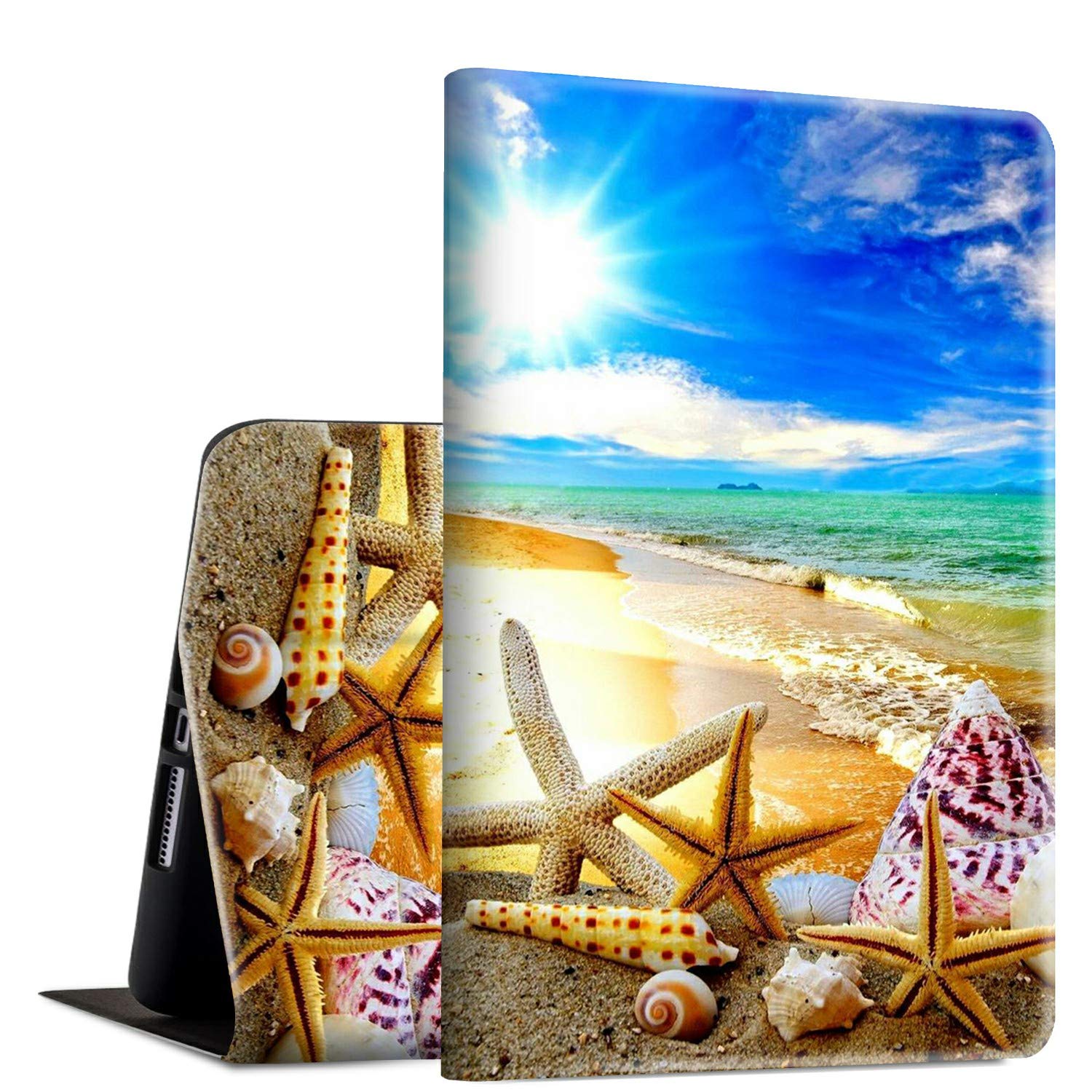 Premium PU Leather Folio Case for iPad Pro 10.5 (2017) & iPad Air 3rd Gen (2019) - Shockproof TPU Smart Cover with Auto Wake/Sleep, Adjustable Stand - Perfect for Work, Travel & Outdoor Use at Beach or Sunny Days