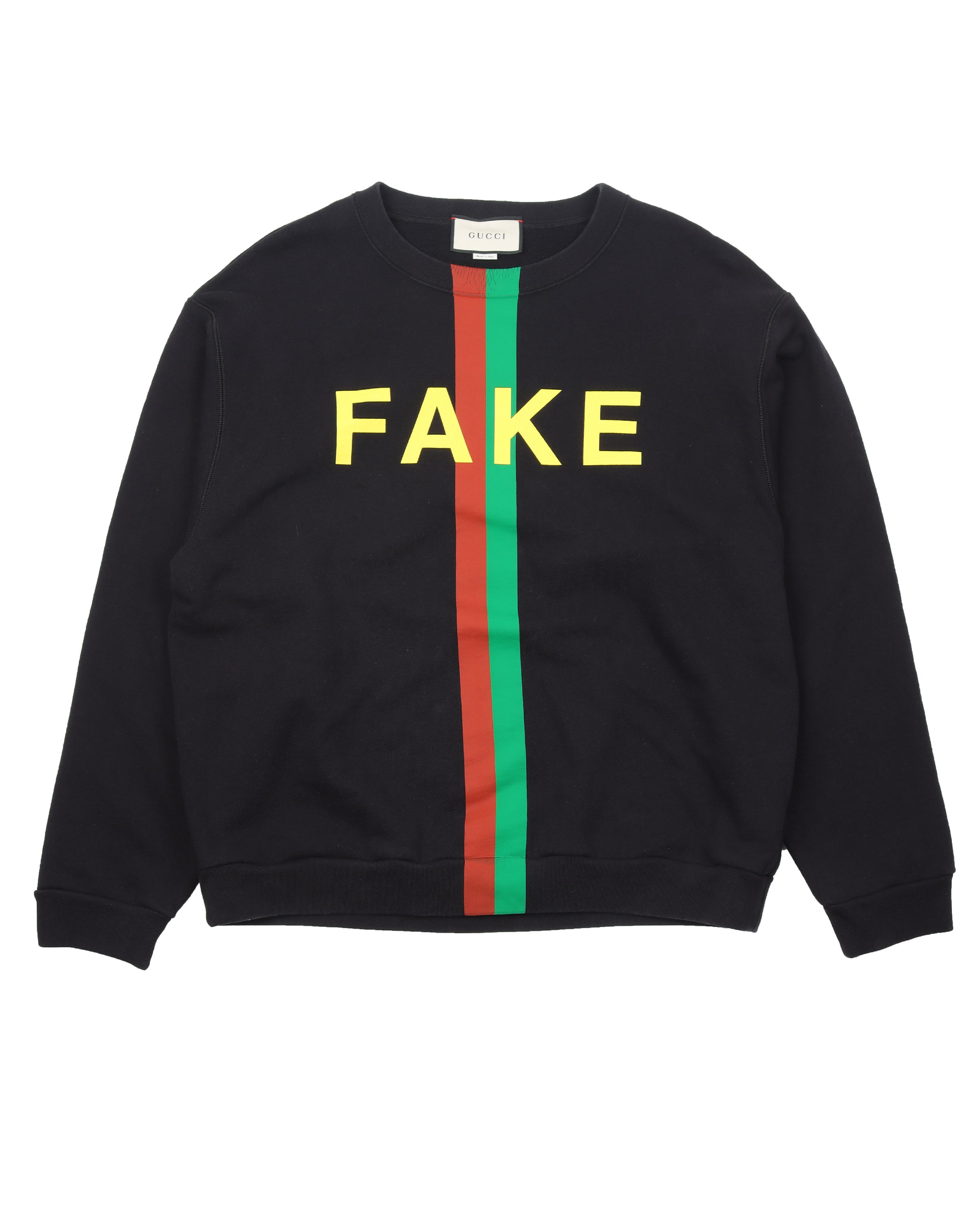 FAKE Logo Sweatshirt - Trendy Graphic Pullover Hoodie for Men & Women | Streetwear Fashion, Casual Outfit, Urban Style
