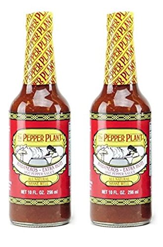 Habanero Extra Hot Pepper Sauce - California Style, 10 oz (Pack of 2) - Spicy Condiment for Tacos, Wings, BBQ & Mexican Food