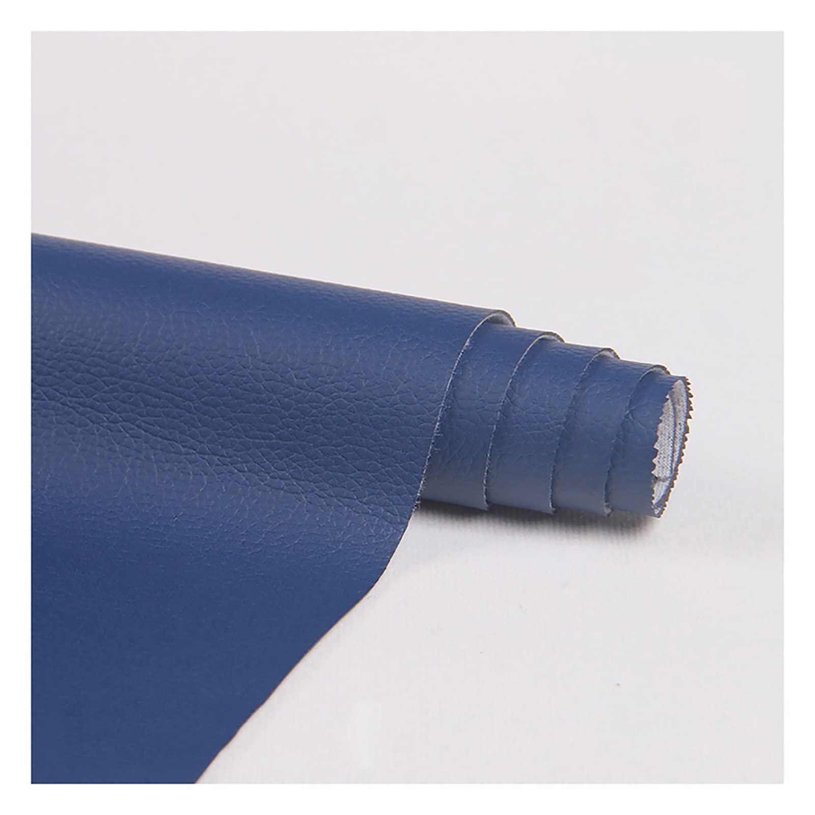Premium Faux Leather Fabric - 1.38cm Width x 5m Navy Blue - Artificial Leather for DIY Crafts, Wallets, Belts & Handmade Accessories - Perfect for Leatherworking, Sewing Projects & DIY Gifts