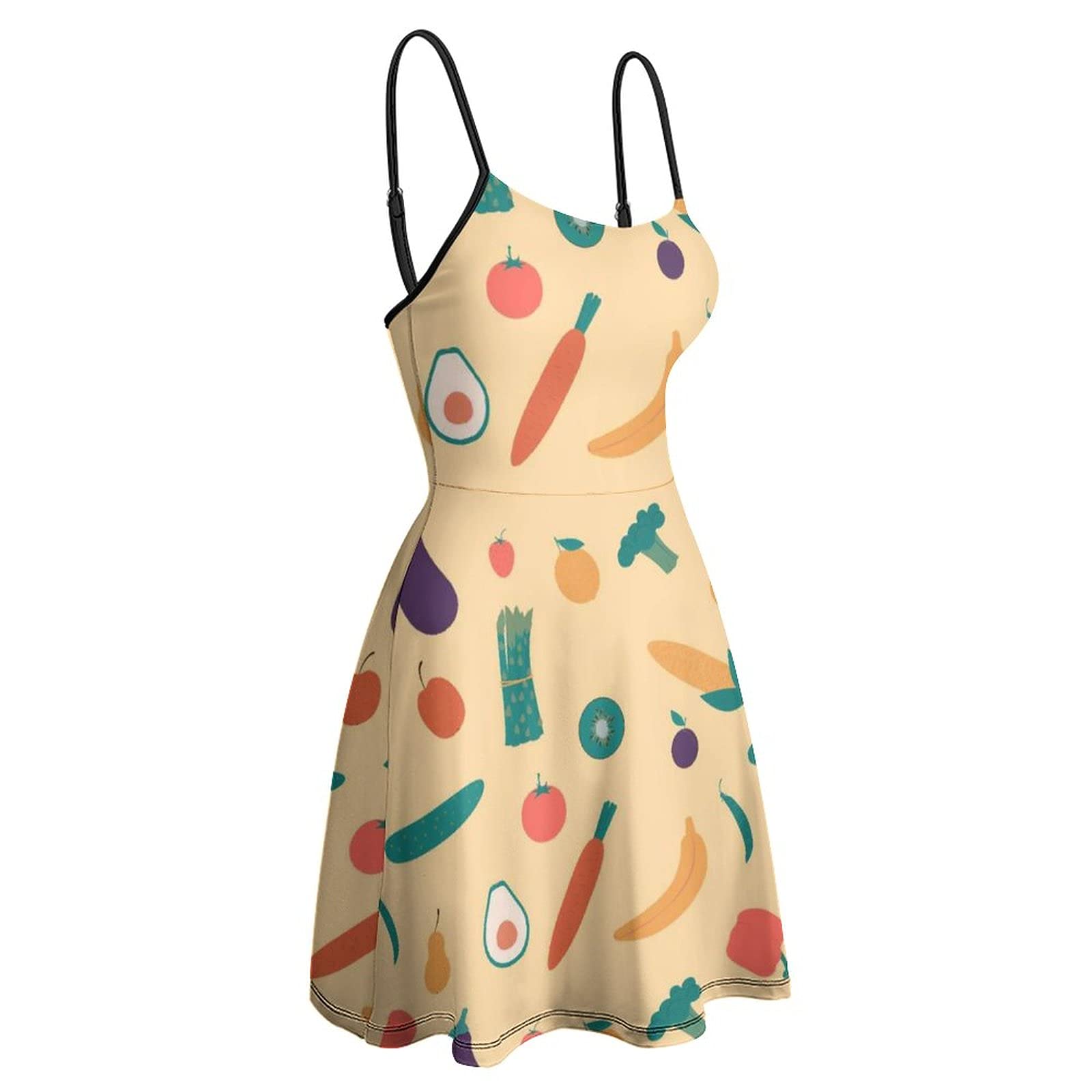 BAIKUTOUAN Women's Summer Sleeveless Mini Dress - Yellow Floral Print Casual Tank Dress for Beach, Party & Vacation | Lightweight & Comfortable