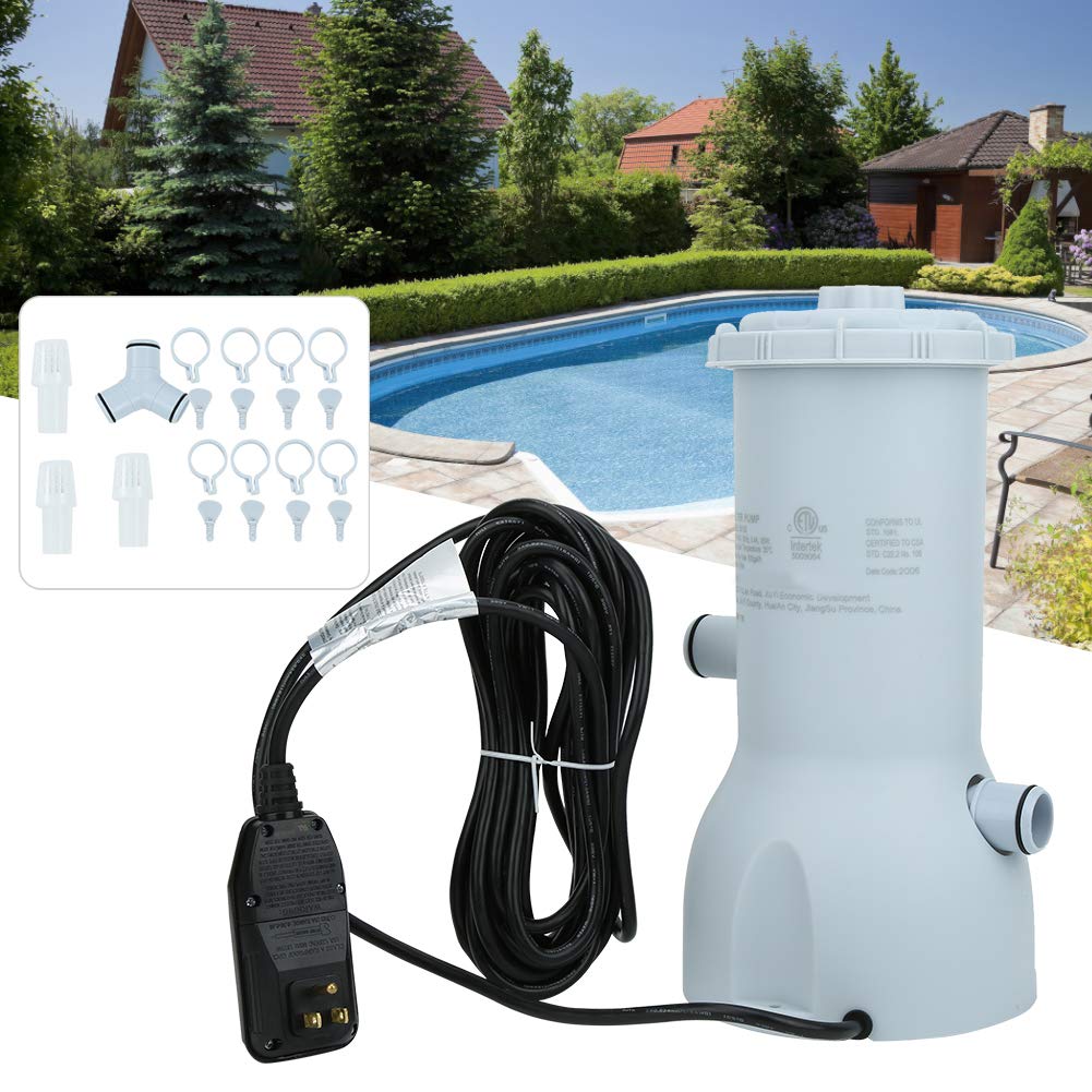 Keenso 530 Gallon Swimming Pool Filter Circulation Pump - 110-120V High-Efficiency Water Filtration System for Above Ground & Inground Pools | Perfect for Backyard, Spa & Pool Maintenance
