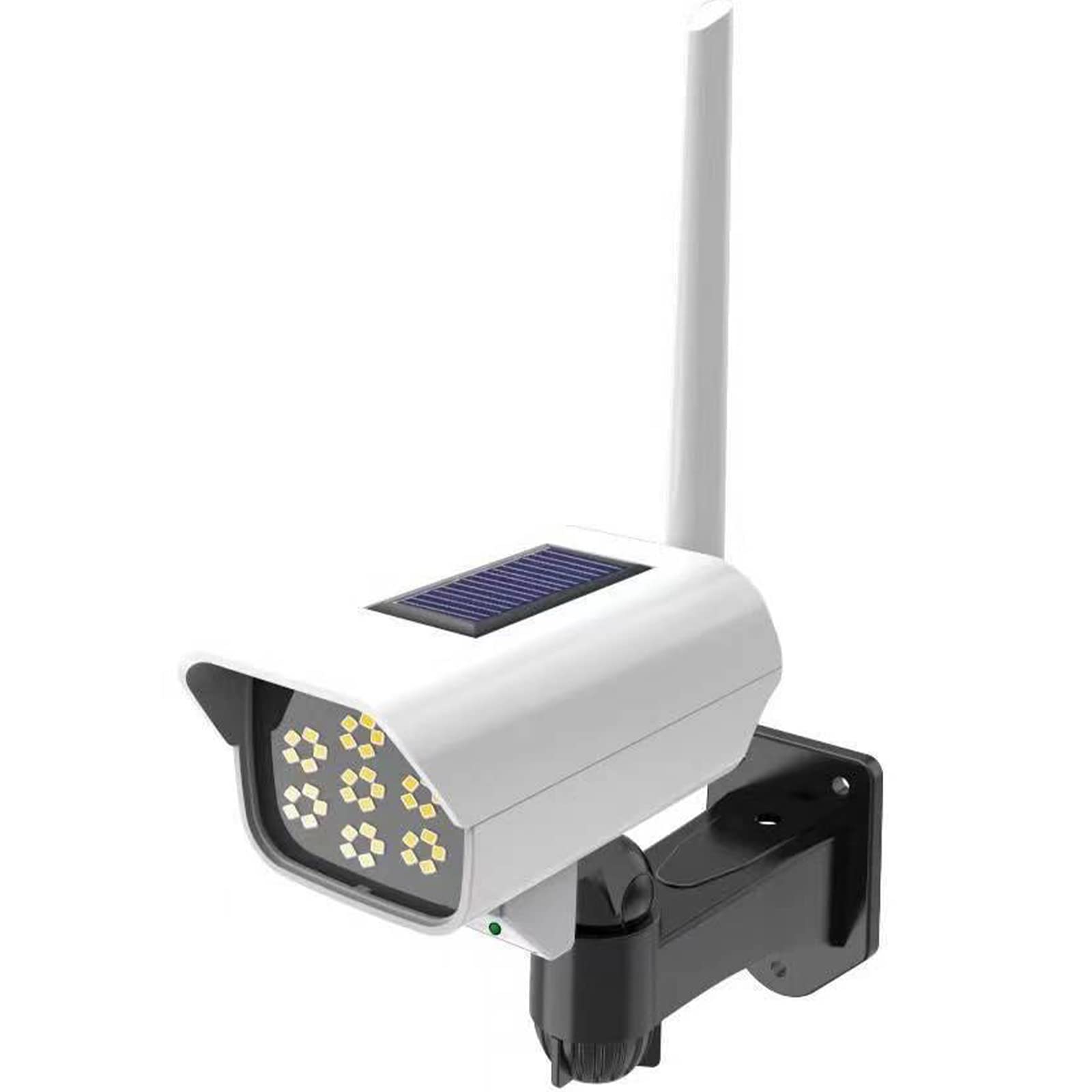 Solar Powered Dummy Security Camera with Motion Sensor - Waterproof Fake CCTV Outdoor Light for Home & Business Surveillance - Wide Angle View for Enhanced Safety in Yards, Garages & Driveways