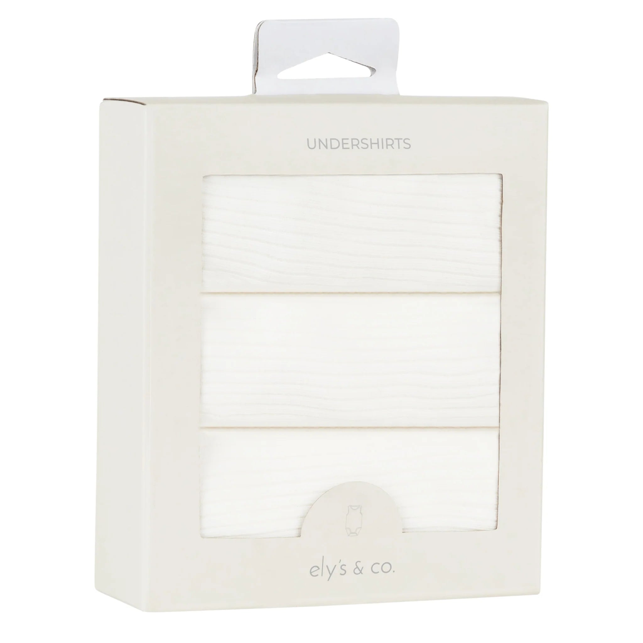 Ely's & Co Ivory 3-Pack Men's Undershirts - Soft Comfortable Cotton Crew Neck Tees for Layering & Everyday Wear