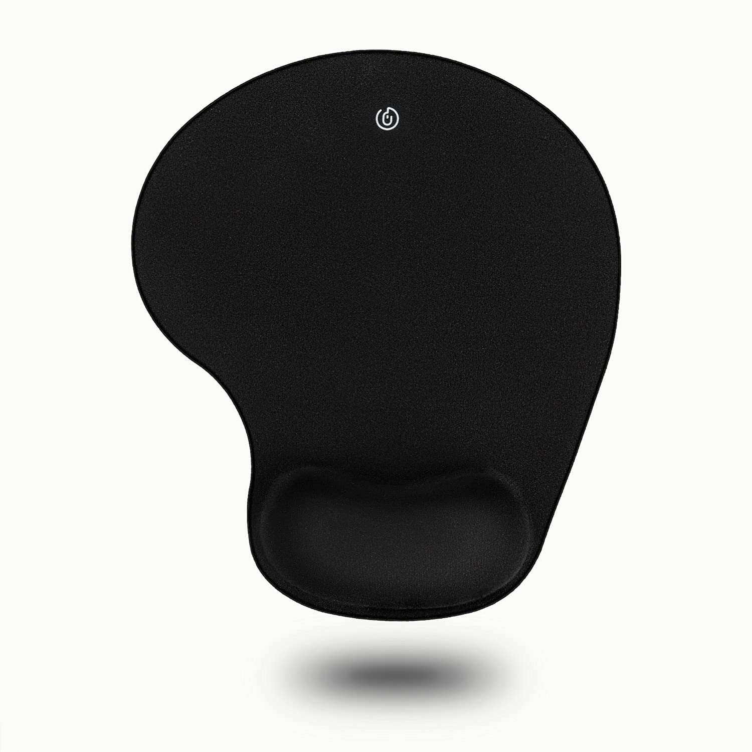 Soqool Ergonomic Mouse Pad with Comfortable Wrist Rest - Non-Slip Base for Pain Relief - Durable & Washable Lycra Cloth - Classic Black - Perfect for Office, Gaming & Home Computer Use