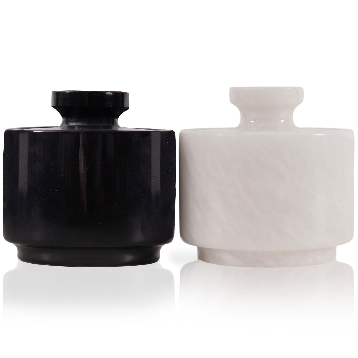 Marble Salt Cellar with Lid - 3
