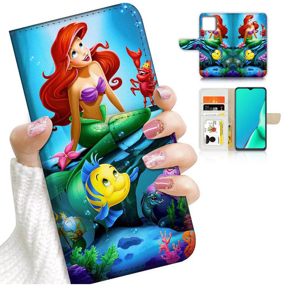 Premium Flip Wallet Phone Case for iPhone 12 & iPhone 12 Pro - Mermaid Design (Model A24583) | Slim Protective Cover with Card Slots | Perfect for Everyday Use, Travel & Business Meetings