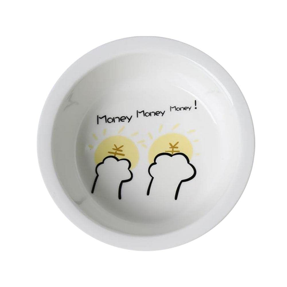Premium White Ceramic Dog Bowl Set for Small Dogs - Modern Chic Design, Non-Slip & Durable Pet Food Bowl - Perfect for Home, Kitchen, or Outdoor Use (Set of 2, Size 3#)