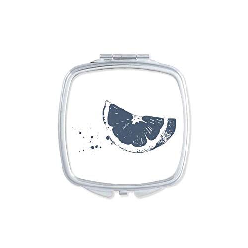 DIYthinker Portable Compact Pocket Mirror - Double Sided Glass with Fruit Lemon Watercolor Illustration - Perfect for Makeup, Travel & Handbag Essentials