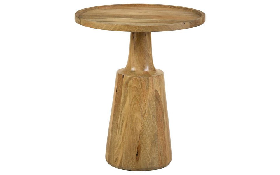 Izzy Natural Wood Accent Table - Modern Side Table for Living Room, Bedroom & Office - Stylish End Table with Rustic Finish