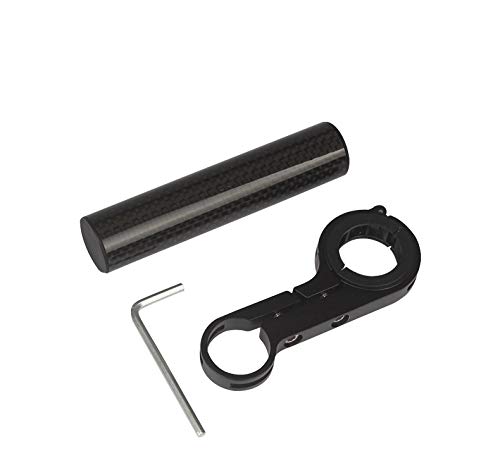 Carbon Fiber Bike Handlebar Extender - Universal Tube Extension Bracket for Road Bicycle Light, Speedometer & Headlight Mount | Perfect for Night Riding & Cycling Accessories Installation