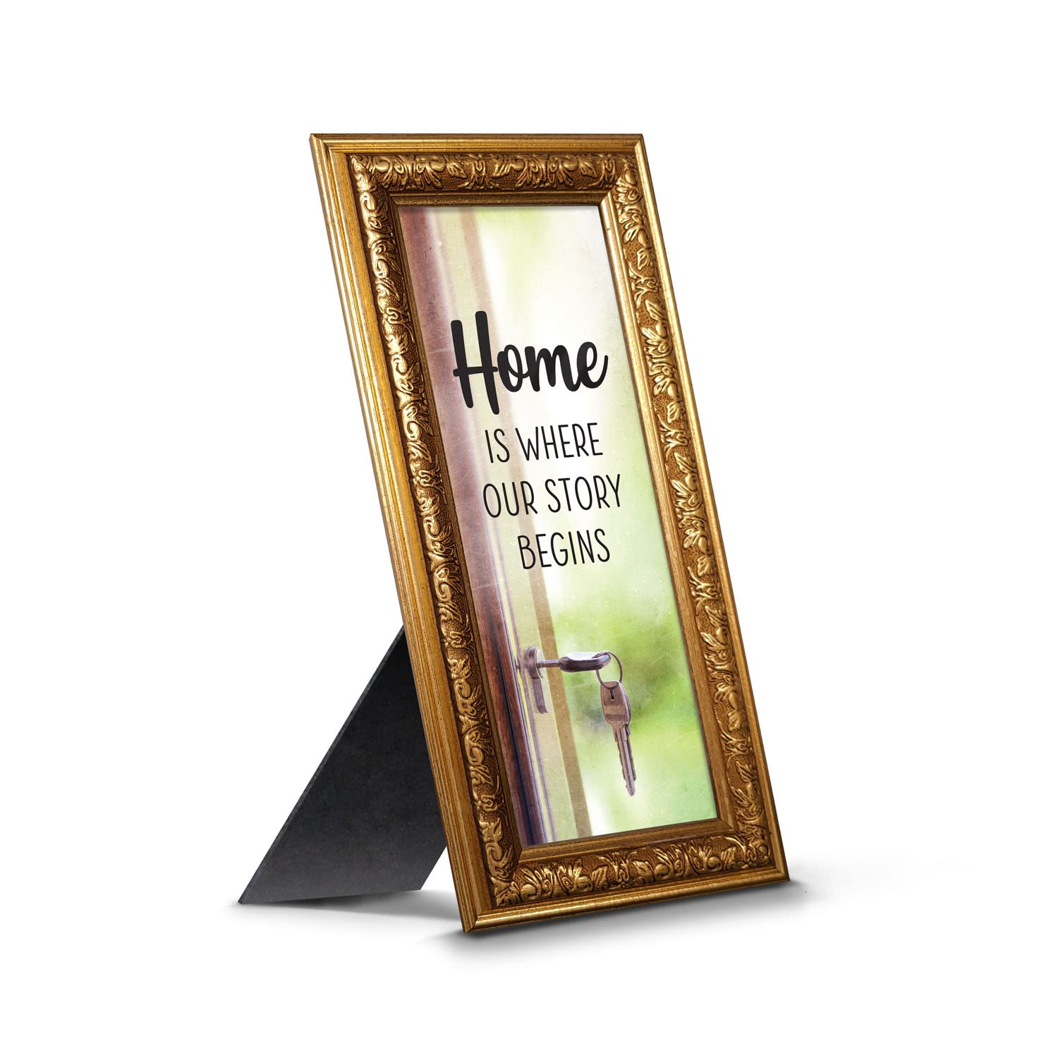 10x10 Decorative Family Picture Frame - Perfect Housewarming Gift for New Home Owners - Home Decor for Living Room, Bedroom & Office - 'Home is Where Your Story Begins' Wall Art