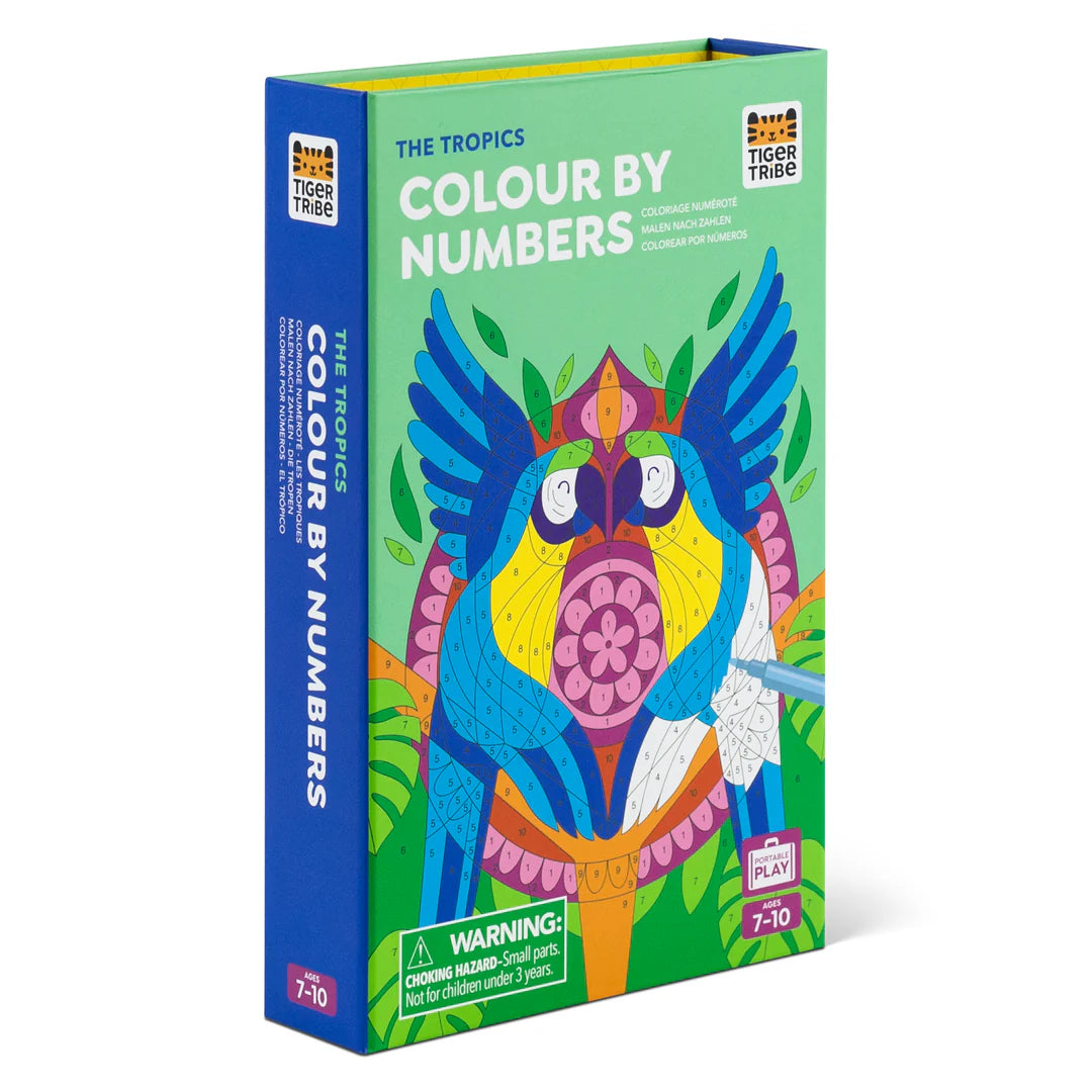 Color by Numbers - The Tropics Coloring Book for Adults & Kids | Relaxing Art Therapy & Stress Relief | Perfect for Home, Travel & Gifts
