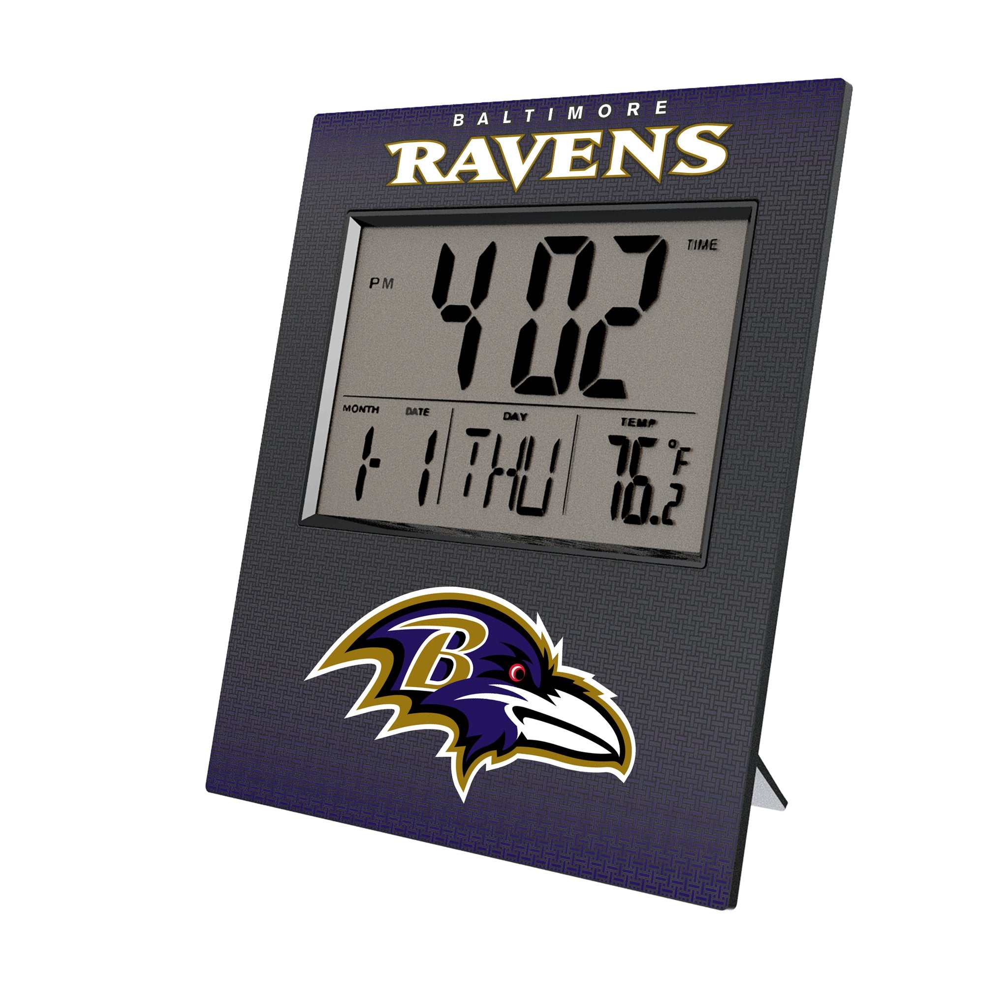 Baltimore Ravens Linen Wall Clock - Silent Non-Ticking Decorative Clock for Home, Office & Game Room Decor - Perfect for NFL Fans & Sports Themed Rooms