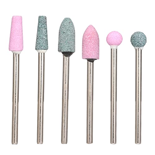 6PCS Nail Drill Bits Set - Professional Cuticle Cleaner, Dust Drill Brush & Rotary Polishing Heads for Manicure & Pedicure | Salon Quality Nail Art Tools for Home & Professional Use