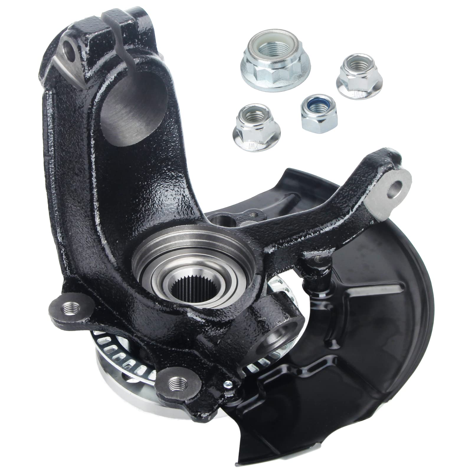 Steering Knuckle Wheel Hub Bearing Assembly - Front Right Passenger Side - Fits VW Beetle 1998-2010, Golf 1999-2006 & 2010, Jetta 1999-2005 - Replacement Part #686-200 - Perfect for Suspension Repair & Wheel Alignment