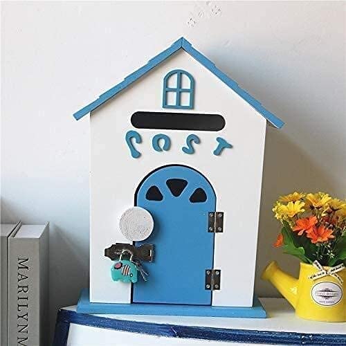 Wooden Letterbox with Lock - Secure Indoor Mail Drop Box for Letters & Parcels - Creative Home & Office Mailbox Solution for Apartments, Houses & Businesses