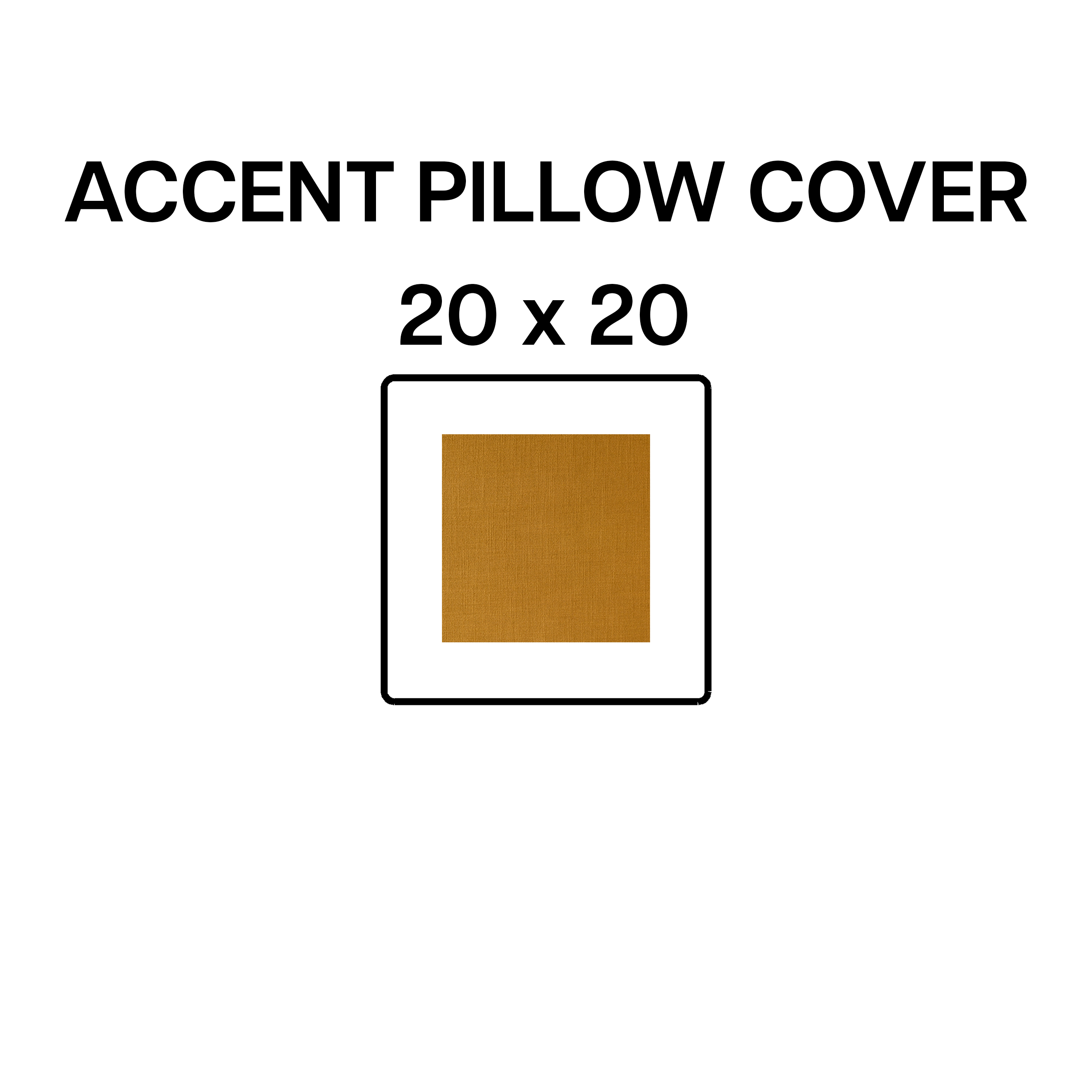 20x20 Inch Decorative Throw Pillow Cover - Soft Dijon Brown Cushion Case for Sofa, Bed, Chair - Modern Home Decor Accent Pillow - Machine Washable