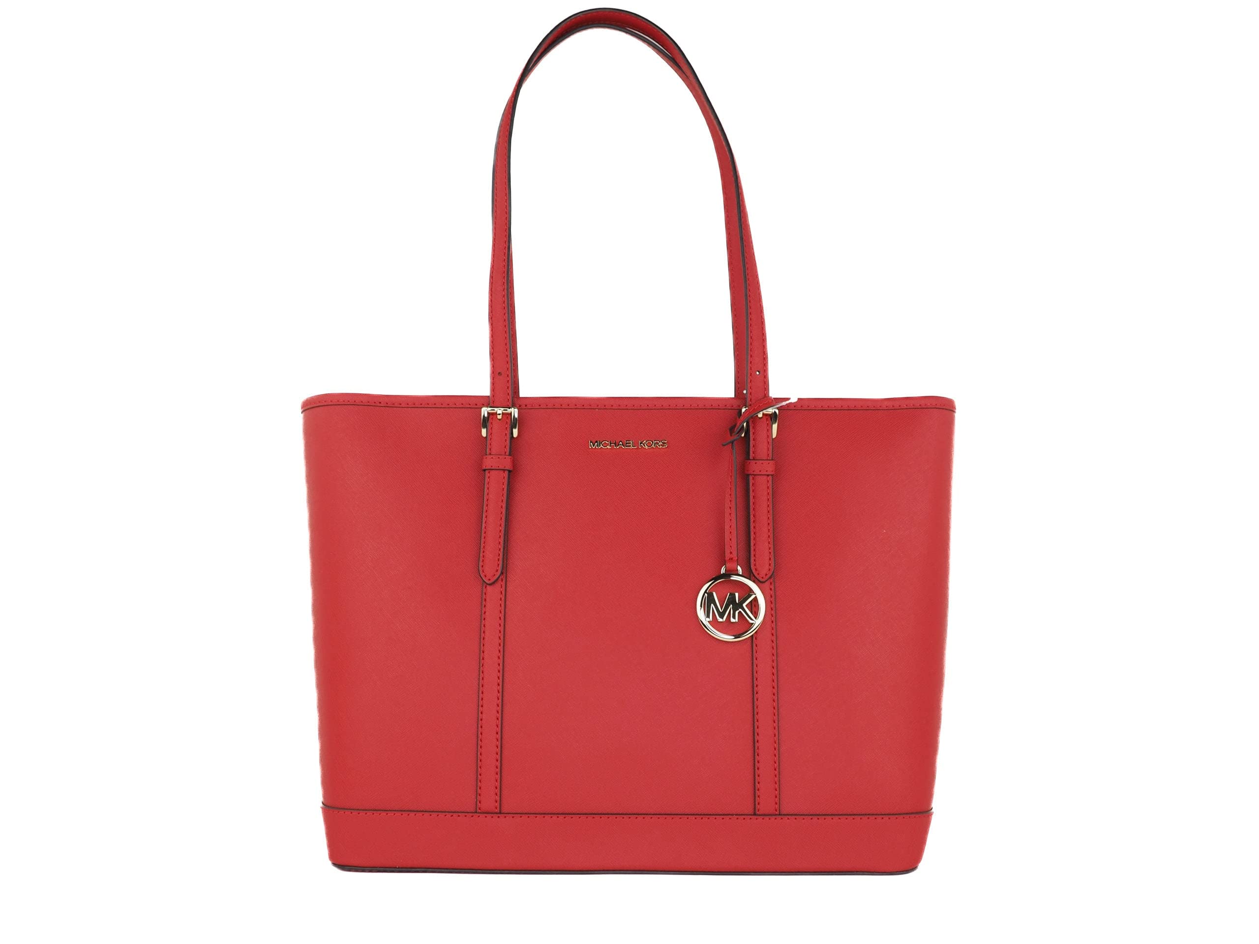 Michael Kors Jet Set Travel Large Tote Bag for Women - Genuine Leather Crossbody Handbag with Zip Closure, Perfect for Work, Travel & Everyday Use