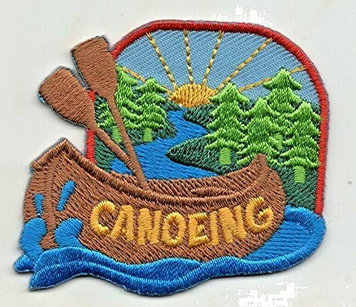 Waterproof Iron On Patch for Canoeing & Kayaking - Durable Embroidered Badge for Outdoor Water Sports Gear, Jackets & Backpacks - Perfect for Paddling Adventures & DIY Crafts