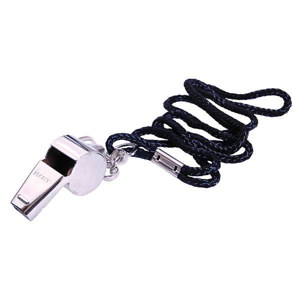 Premium Nickel Plated Safety Whistle with Lanyard - Loud Emergency Whistle for Lifeguards, Coaches, Referees & Outdoor Activities - Perfect for Sports, Hiking, Camping & Survival Kits