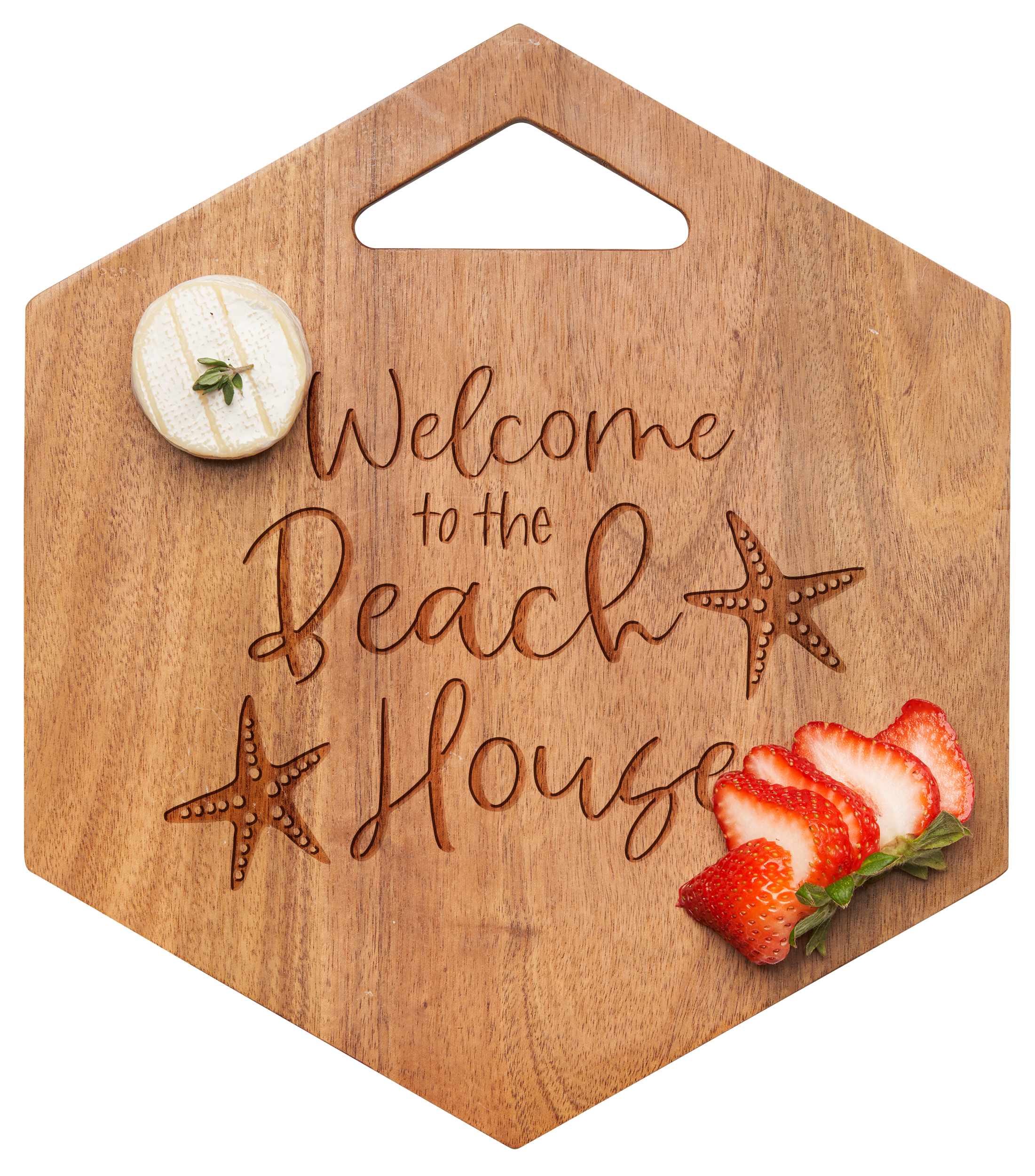 Acacia Modern Hexagon Area Rug 9x10.5 - Coastal Beach House Decor for Living Room, Bedroom & Entryway