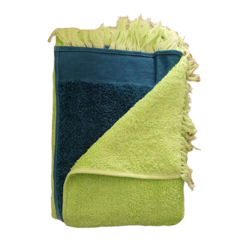 SANGLOBAL 100% Cotton Super Soft Terry Face Towel - Space Dyed Green | Ultra Absorbent & Gentle for Skin | Perfect for Gym, Travel & Spa Use