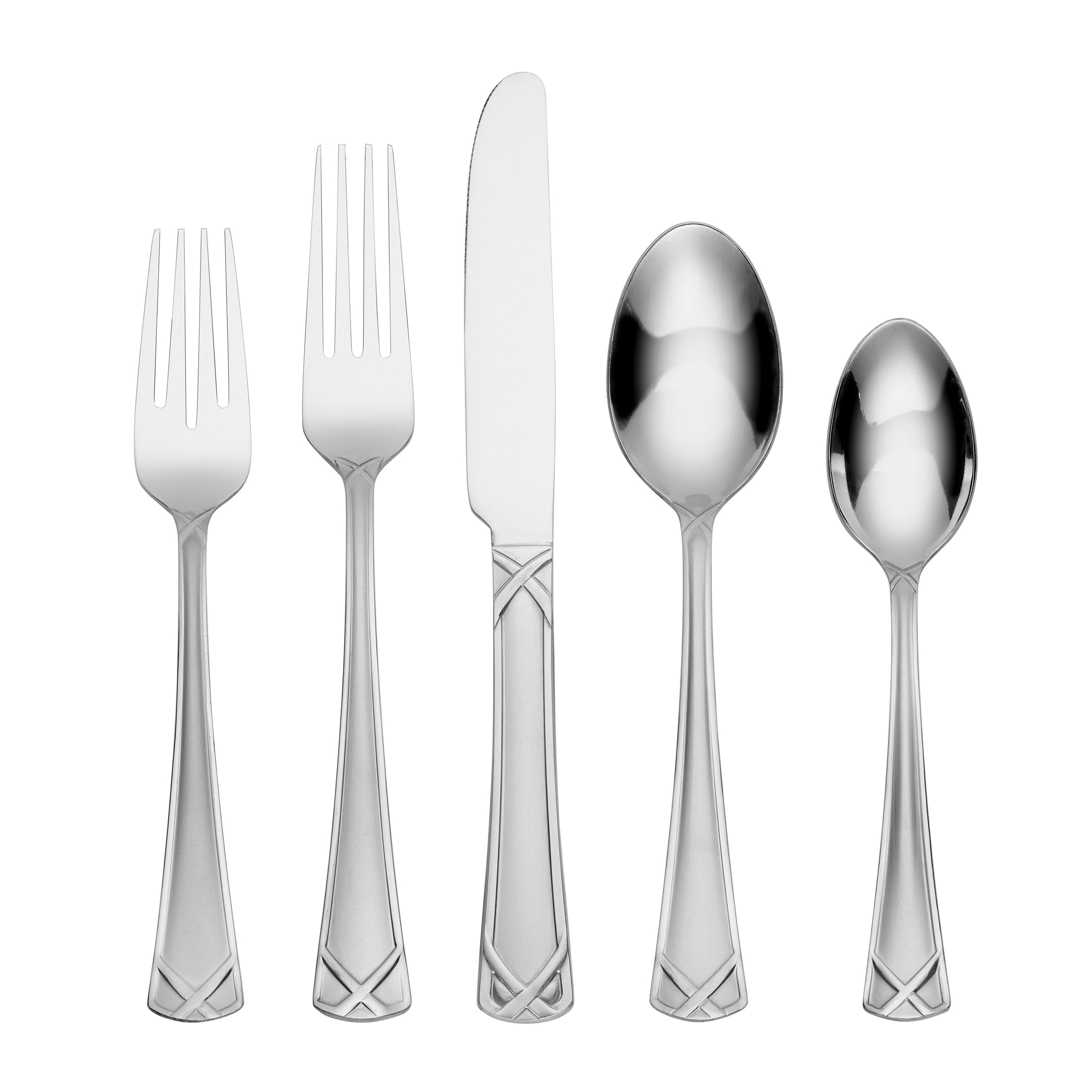 Premium Evansville Frosted 20-Piece Stainless Steel Flatware Set - Elegant Silverware for Everyday Dining, Dinner Parties & Gift Giving