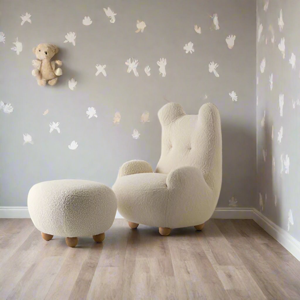Cozy Bear-Shaped Sofa Chair for Kids - Soft Plush Nursery Armchair for Toddler's Room, Playroom & Bedroom - Perfect for Reading, Relaxing & Playtime
