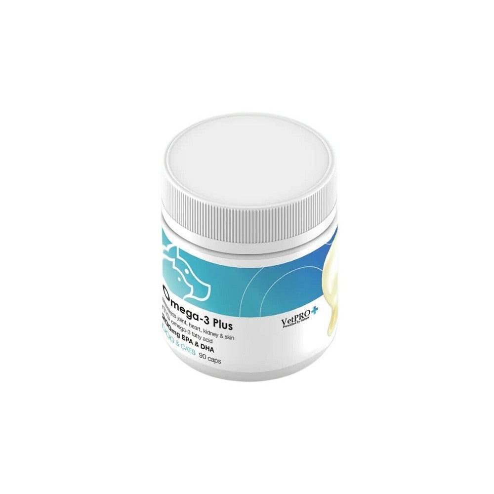 Premium Omega 3 Plus Supplement for Dogs & Cats - Fish Oil with EPA & DHA for Healthy Skin, Coat & Joints - Supports Heart & Brain Health - Ideal for Pets with Allergies or Dry Skin