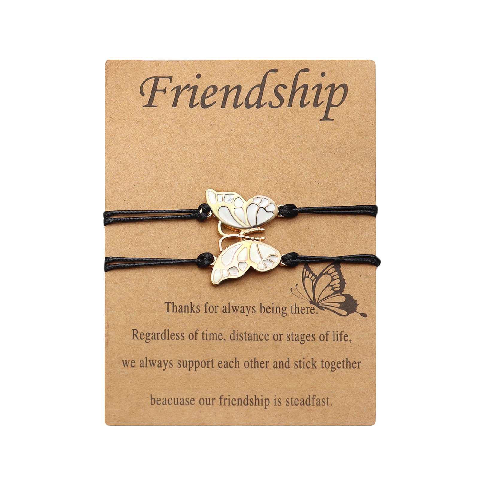 YOOESTORES82 Best Friends Friendship Bracelets Anklet - Long Distance BFF Bracelets, Matching Butterfly Bracelets for Women, Promise Anklet Birthday Gifts for Besties, Sister, and Couples