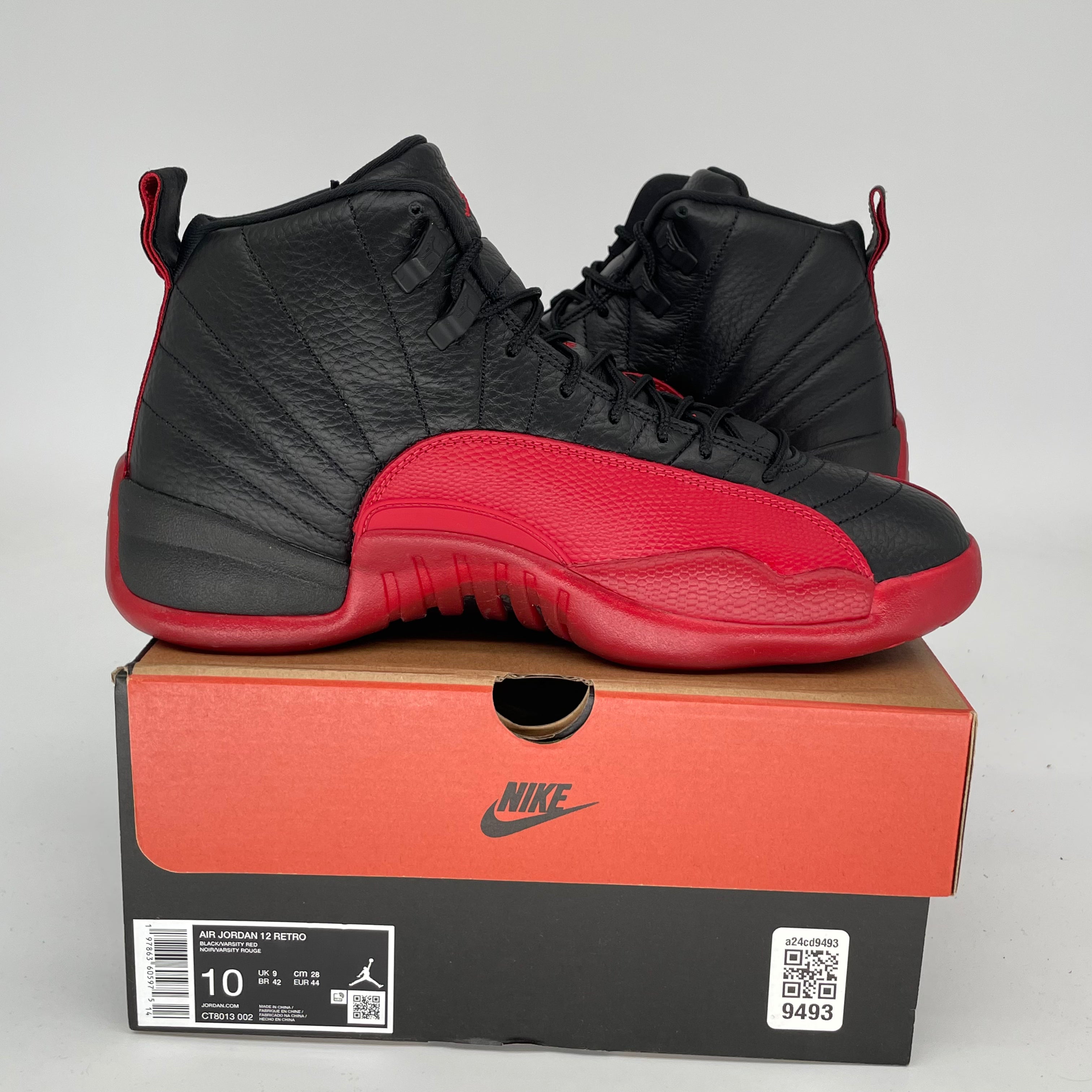 AIR JORDAN 12 FLU GAME Basketball Shoes Men's Size 10 - Black/Red CT8013-002 | Retro Sneakers for Basketball, Streetwear & Casual Outfits
