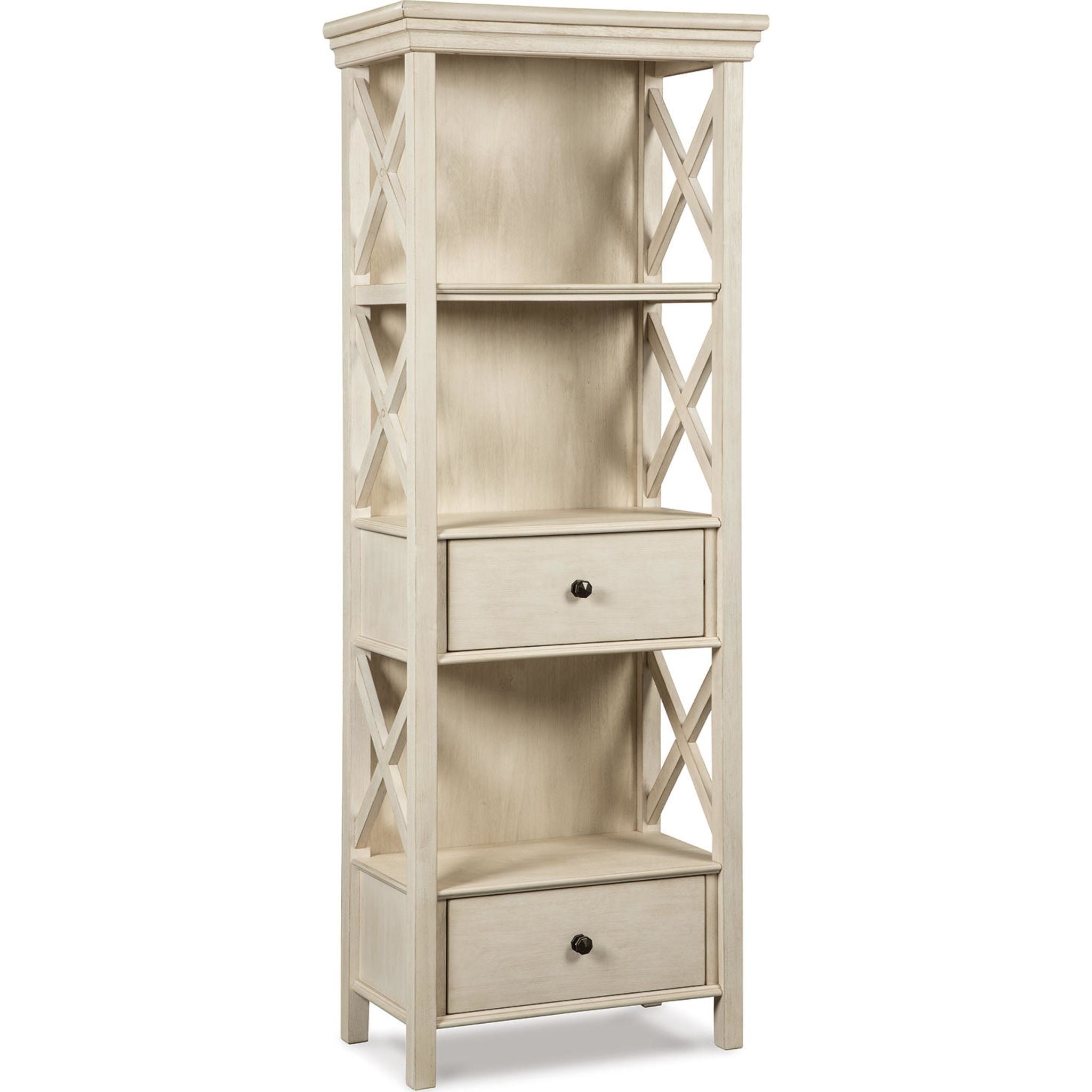 Bolanburg Antique White Display Cabinet - Elegant Glass Door Showcase for Living Room, Dining Room, or Office Decor (Model D647 76)