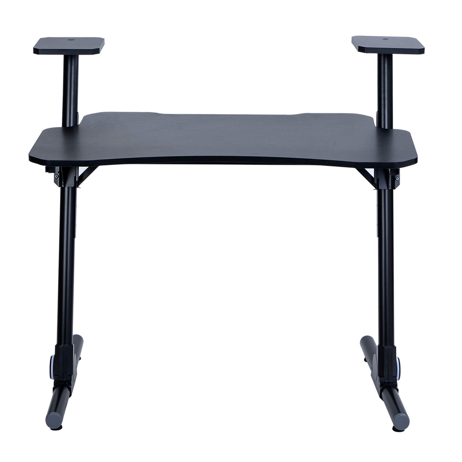 Modern Computer Desk with Headphone Rack - Simple Gaming & Office Desk for Home & Workspace - Black YOZUMD Office Furniture for Productivity & Gaming Setup