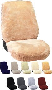 Premium Sheepskin Seat Covers for Low Back Bucket Seats - Synthetic Backed, Ultra Soft & Breathable (Pair of 2) - Perfect for Cars, Trucks & Office Chairs - Enhances Comfort & Style