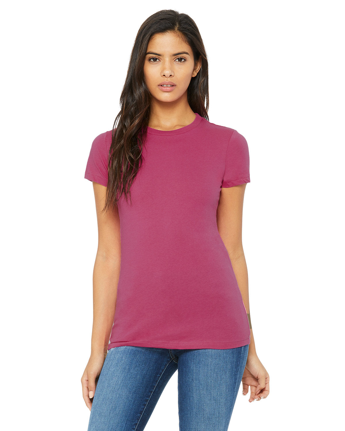 Bella + Canvas 6004 Women's Slim Fit Short Sleeve V-Neck T-Shirt - Soft Cotton Tee for Casual Wear, Workout & Layering