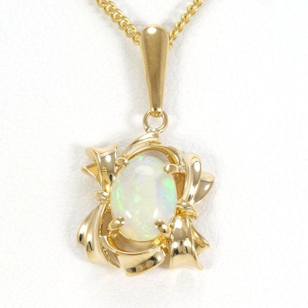 18K Yellow Gold Opal Necklace for Women - Elegant Opal Pendant Jewelry Gift for Birthday, Anniversary & Valentine's Day - Perfect for Parties, Weddings & Special Occasions