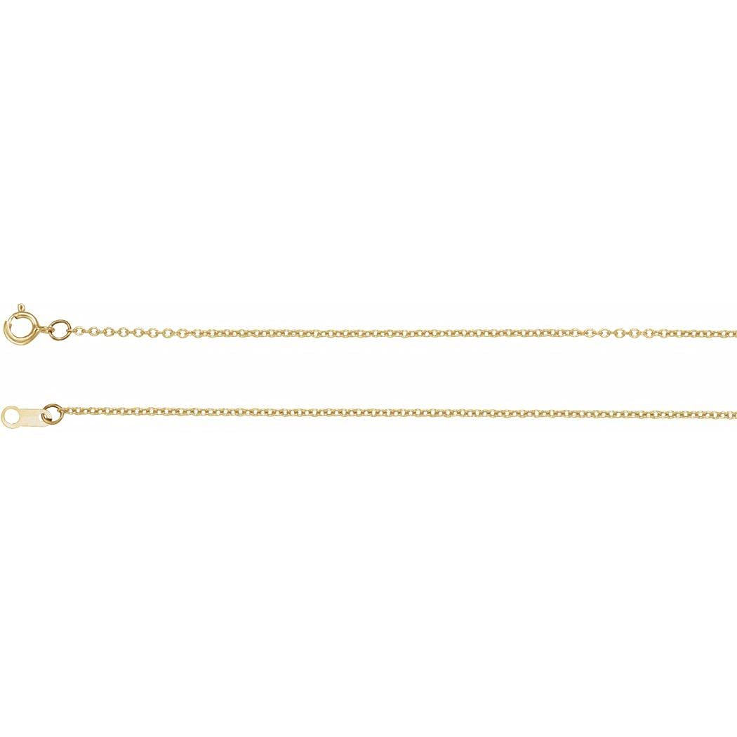 10K Yellow Gold 1mm Solid Cable 24 Inch Chain Necklace for Women - Elegant Jewelry Gift for Her, Perfect for Birthdays, Anniversaries & Everyday Wear