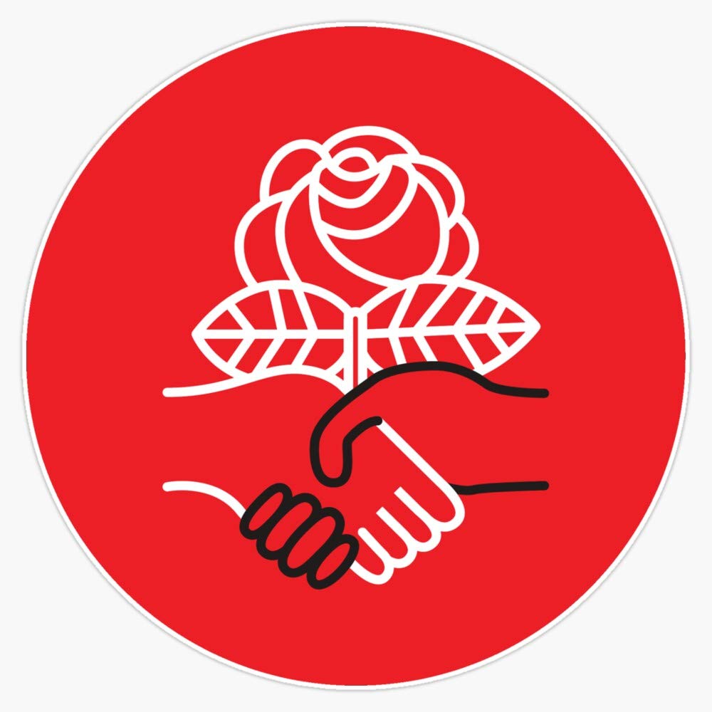 Democratic Socialists of America Vinyl Stickers - Waterproof Decals for Cars, Laptops & Bumpers - 5 Inch Political Stickers - Perfect for Car Windows, Laptop Covers & Personalizing Your Belongings