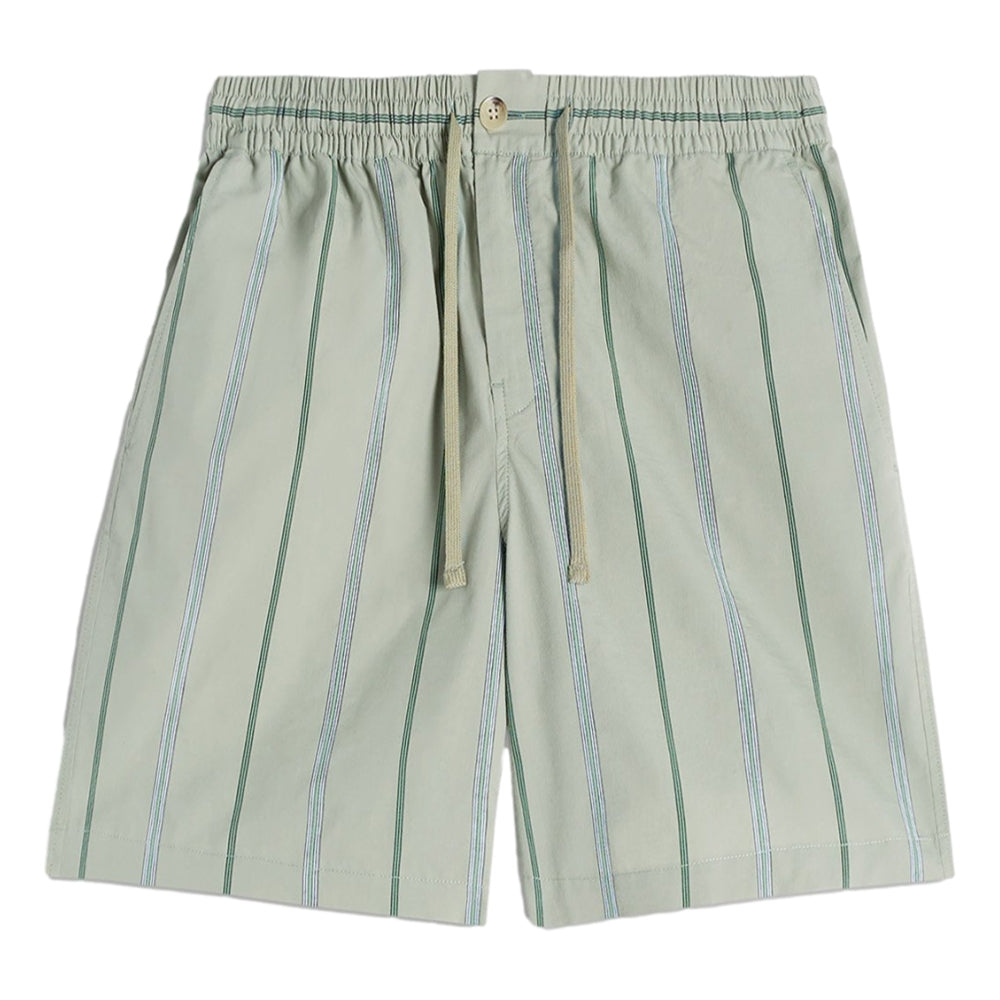 MAISON KITSUNE Men's Elastic Waist Shorts in Vert de Gris - Casual Summer Wear for Beach & Outdoor Activities