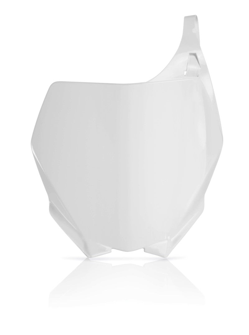 Acerbis Front Number Plate for Yamaha YZ 2006-2012 & YZ250F/450F 2006-2009 - Durable White MX Motocross Bike Part - Perfect for Off-Road Racing & Track Practice