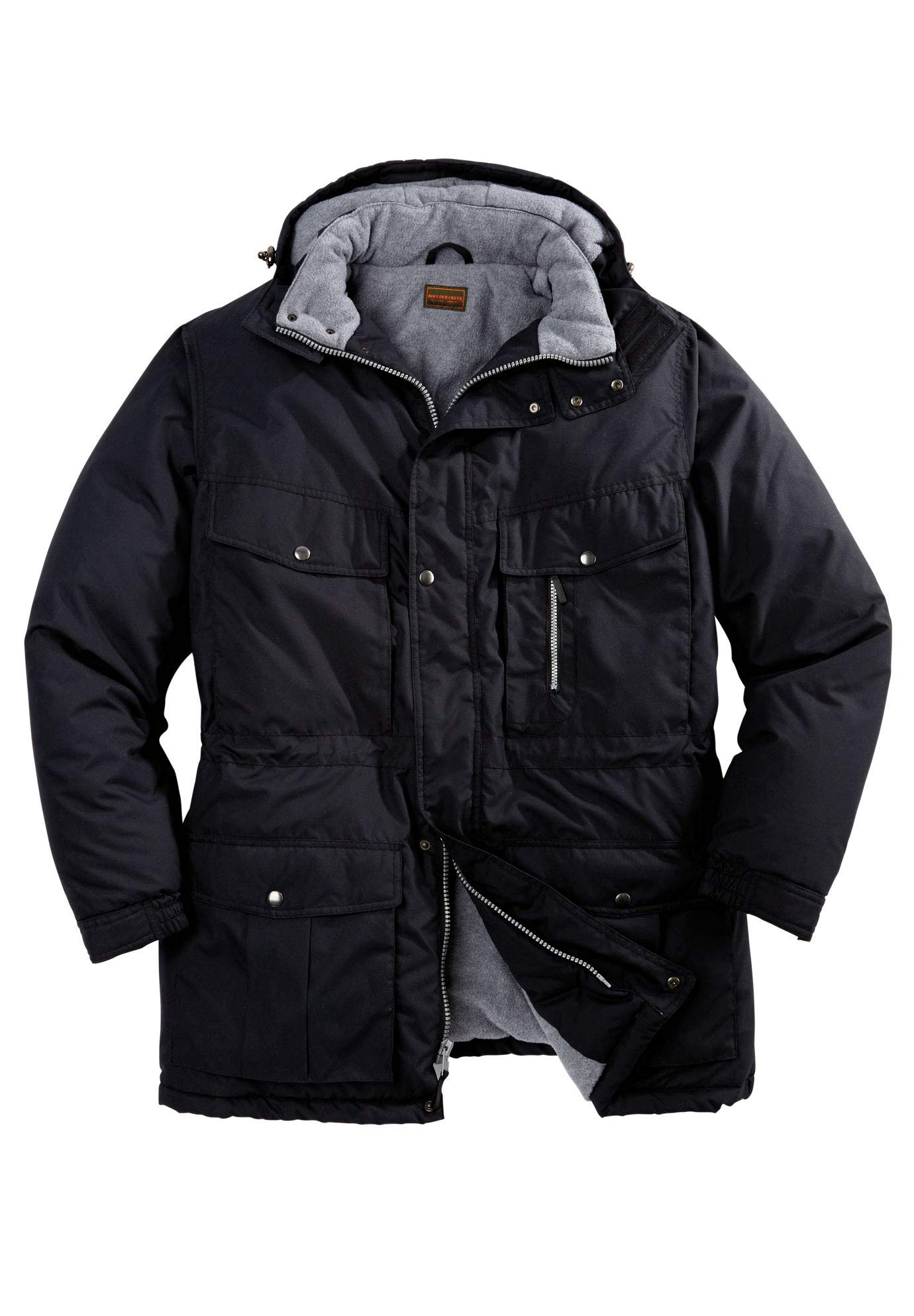 KingSize Men's Big & Tall Fleece-Lined Winter Parka with Detachable Hood & 6 Pockets - Waterproof Cold Weather Coat for Outdoor Activities, Hunting & Snow Sports