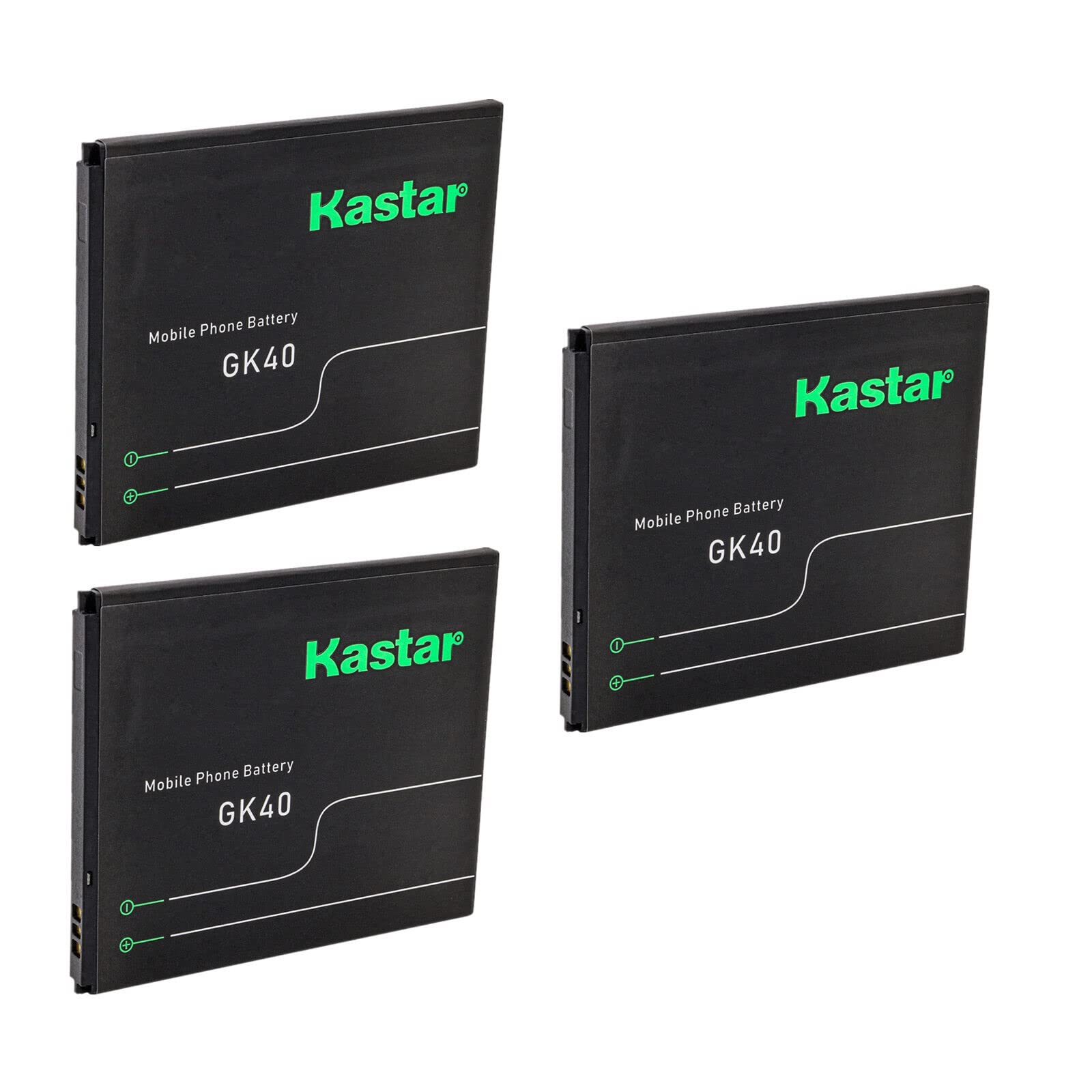 Kastar GK40 3-Pack Replacement Battery for Motorola GK40, SNN5976A, Moto G4 Play XT1601/1607/1609, G5 XT1601, Moto E3/E4/E5 - Long-Lasting Power for Phones, Tablets & Portable Devices